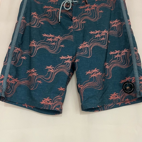 Rip Curl Blue and Pink Board Shorts with Tropical Vibe - Picture 2 of 9